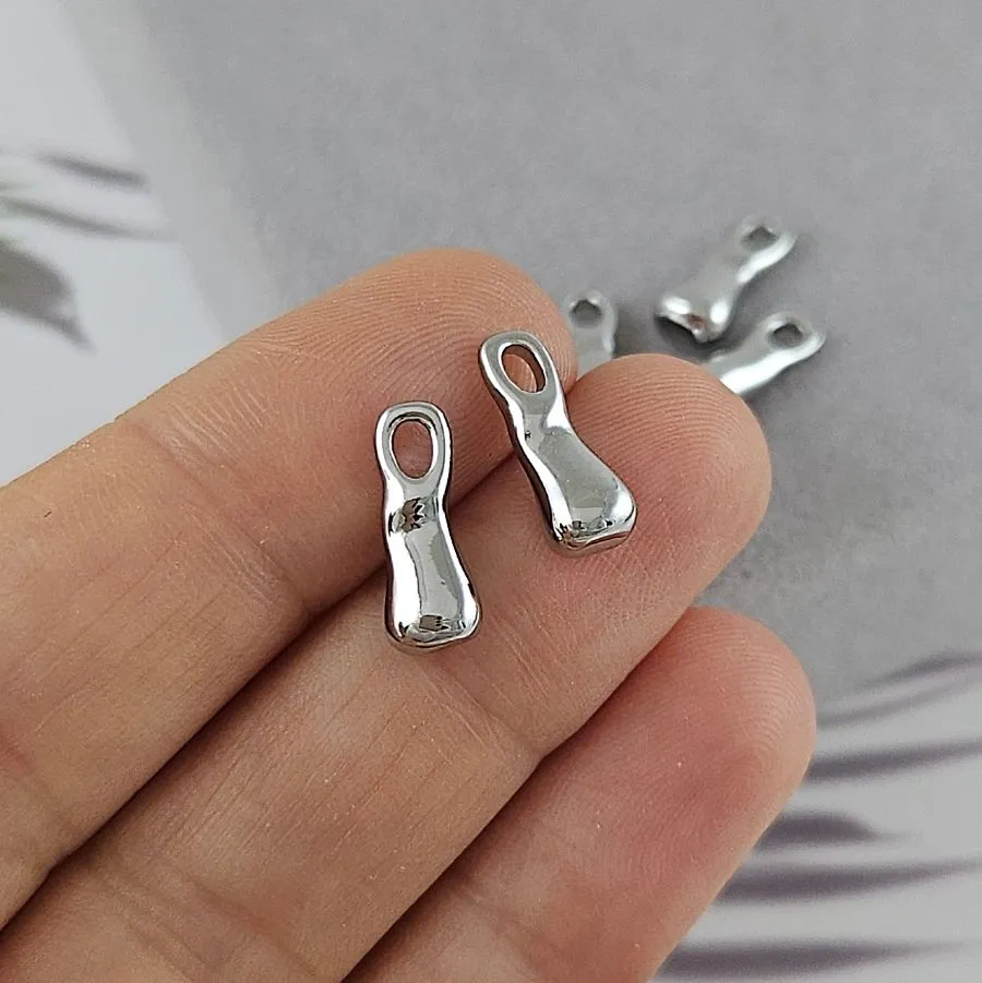 Подвеска Палочка 14х5.4х4.6 мм, родиевое покрытие (9418-14-Р)