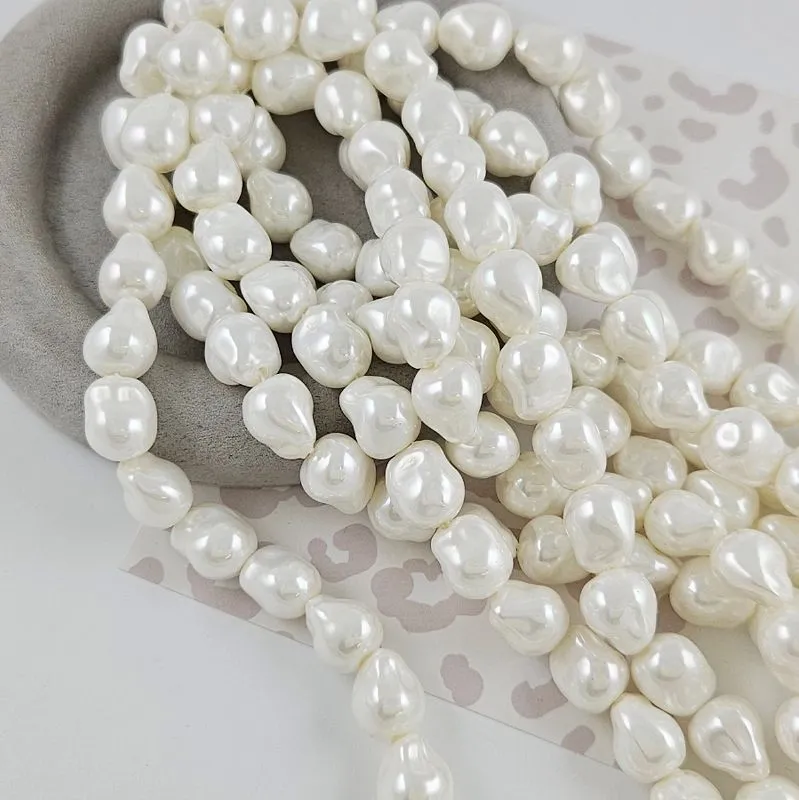 УЦЕНКА 1 шт. Жемчуг майорка 13.5х11.3х11 мм форма барокко (9340-13-УЦ)