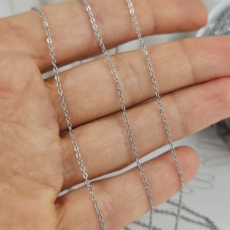 1 м Цепь тонкая якорная толщиной 1 мм, нержавеющая сталь (4671-1) купить с доставкой по России | Интернет-магазин Viva Beads