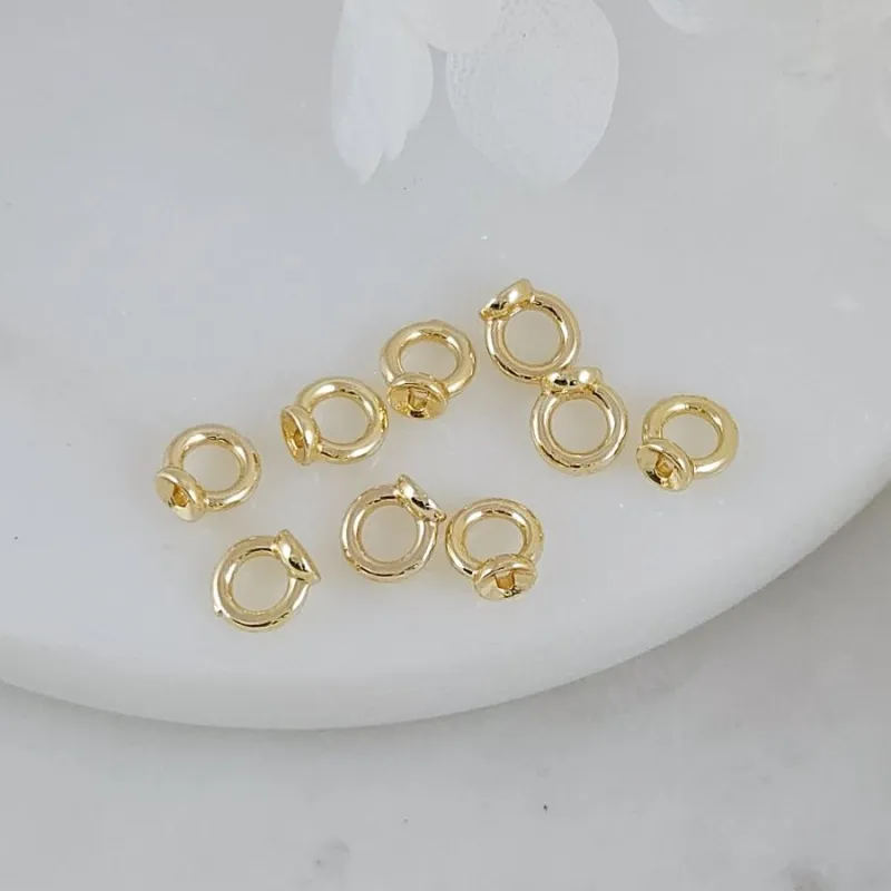 1 шт. Концевик шапочка с кольцом 6х5.5 мм позолота 14К (9581-6-З) купить с доставкой по России | Интернет-магазин Viva Beads