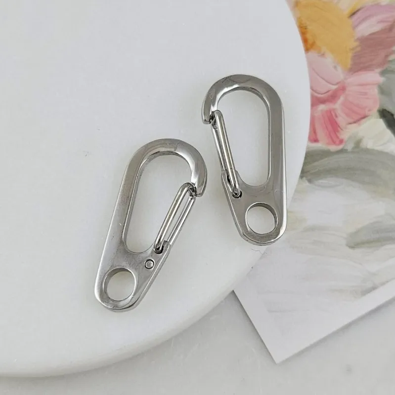 Замок карабин 31.6х14.6 мм, нержавеющая сталь (10137-32) замок для украшений купить с доставкой по России | Интернет-магазин Viva Beads