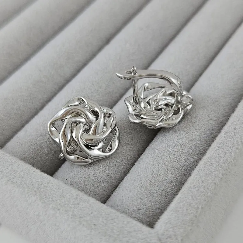 Швензы 16.5х15.5 мм с английским замком, родиевое покрытие (10002-Р) швензы для серег купить с доставкой по России | Интернет-магазин Viva Beads