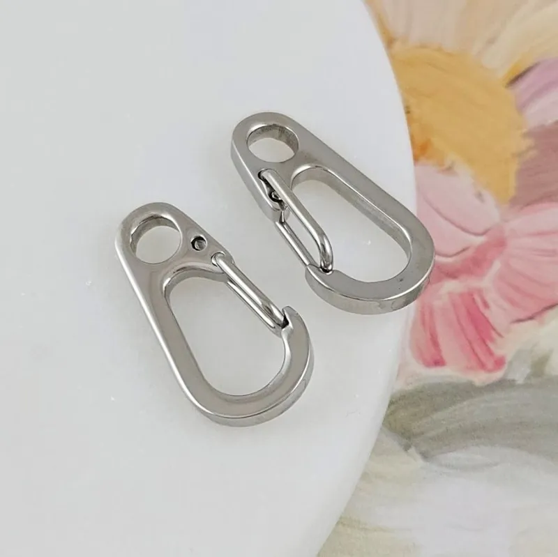 Замок карабин 20.3х10 мм, нержавеющая сталь (10137-20) замок для украшений купить с доставкой по России | Интернет-магазин Viva Beads