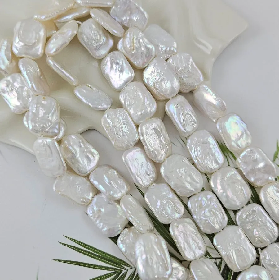 1 шт. Жемчуг натуральный барокко ок. 13-13.5х17-19.5 мм прямоугольник, АА, белый (1013) купить в #REGION_P# | Заказать в интернет-магазине Viva Beads
