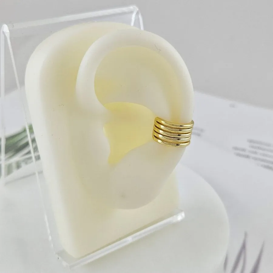 1 шт. Кафф на ухо 12.8х7.6 мм, позолота 14К (10047-З) купить с доставкой по России | Интернет-магазин Viva Beads