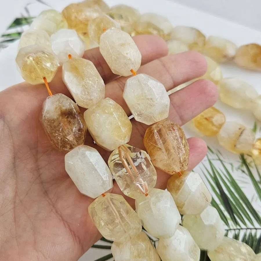 1 шт. Бусина крупная граненая 20-25x14-17 мм, цитрин (10027-ЦИТ) купить в Воронеже | Заказать в интернет-магазине Viva Beads
