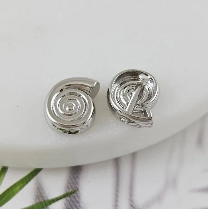 УЦЕНКА 1 шт. Бусина Ракушка 10х8.8х3.7 мм родиевое покрытие (9960-Р-УЦ) купить в Воронеже | Заказать в интернет-магазине Viva Beads
