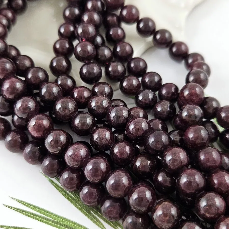 Нить 19 см Гранат натуральный ок. 8.5 мм, бусина гладкий шар (2370) купить в Воронеже | Заказать в интернет-магазине Viva Beads
