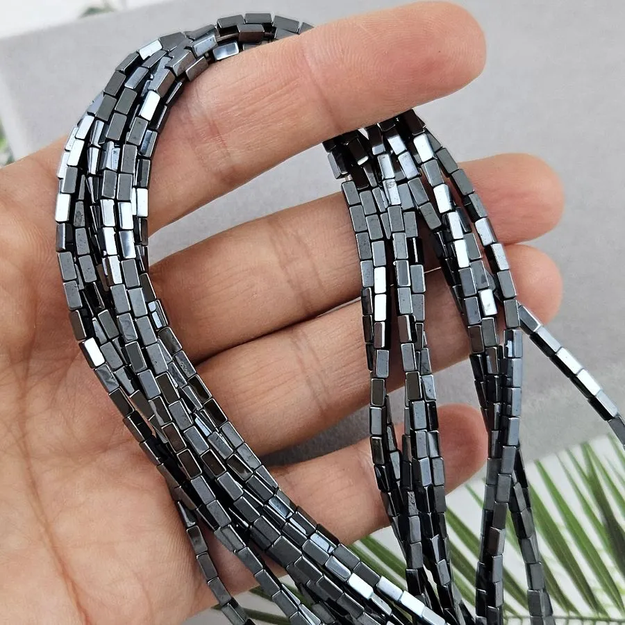 Нить 39 см Гематит /гематин / 2х4 мм прямоугольная бусина цвет черный (6996/4х2-Ч) купить в Воронеже | Заказать в интернет-магазине Viva Beads
