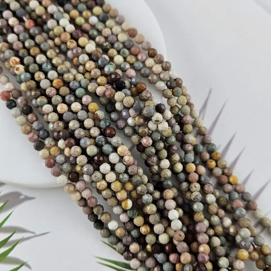 Нить 39 см Яшма натуральная ок. 4 мм граненые бусины (10049-4)  для бижутерии купить с доставкой по России | Интернет‑магазин Viva Beads
