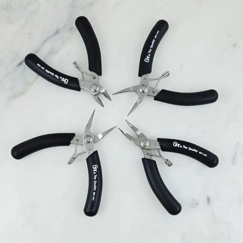4 шт. Набор инструментов: кусачки, круглогубцы, тонкогубцы, утконосы GT (НАБОР-GT) инструмент для сборки украшений купить с доставкой по России | Интернет-магазин Viva Beads