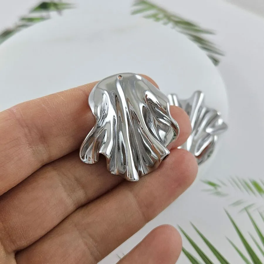 Подвеска Волнистая 31х30 мм, родиевое покрытие (10021-Р)