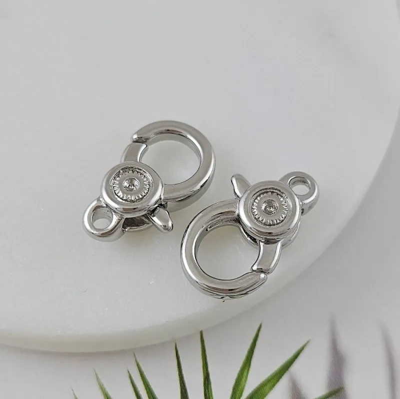 Замок карабин 22.7х13.3 мм, родиевое покрытие (9949-Р) купить в Воронеже | Заказать в интернет-магазине Viva Beads
 Замок карабин 22.7х13.3 мм, родиевое покрытие (9949-Р) купить в Воронеже | Заказать в интернет-магазине Viva Beads