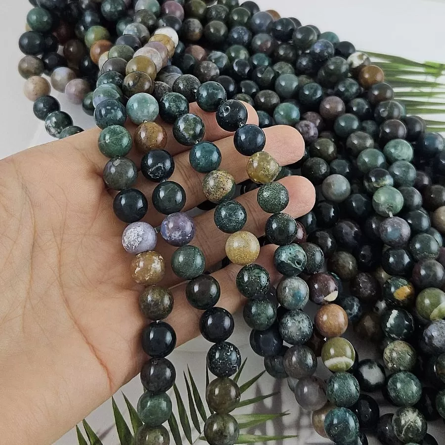 Нить 38 см Агат индийский натуральный ок. 10 мм бусина гладкий шар (9451-10) купить в Воронеже | Заказать в интернет-магазине Viva Beads
