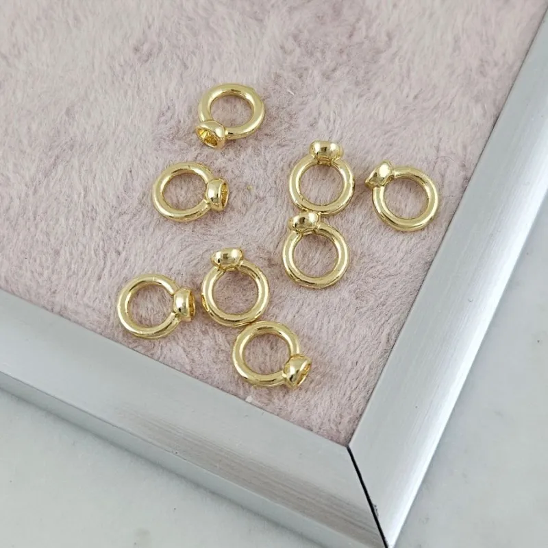 1 шт. Концевик шапочка с кольцом 7.5 мм, позолота 14К (9581-З) купить с доставкой по России | Интернет-магазин Viva Beads