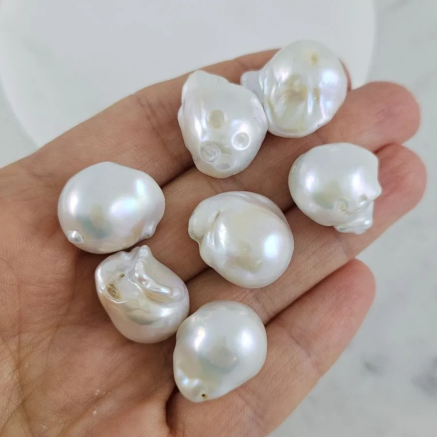 УЦЕНКА 1 шт. Жемчуг барочный крупный 15.5-18.5х17-21 мм А+, белый (9925-УЦ)