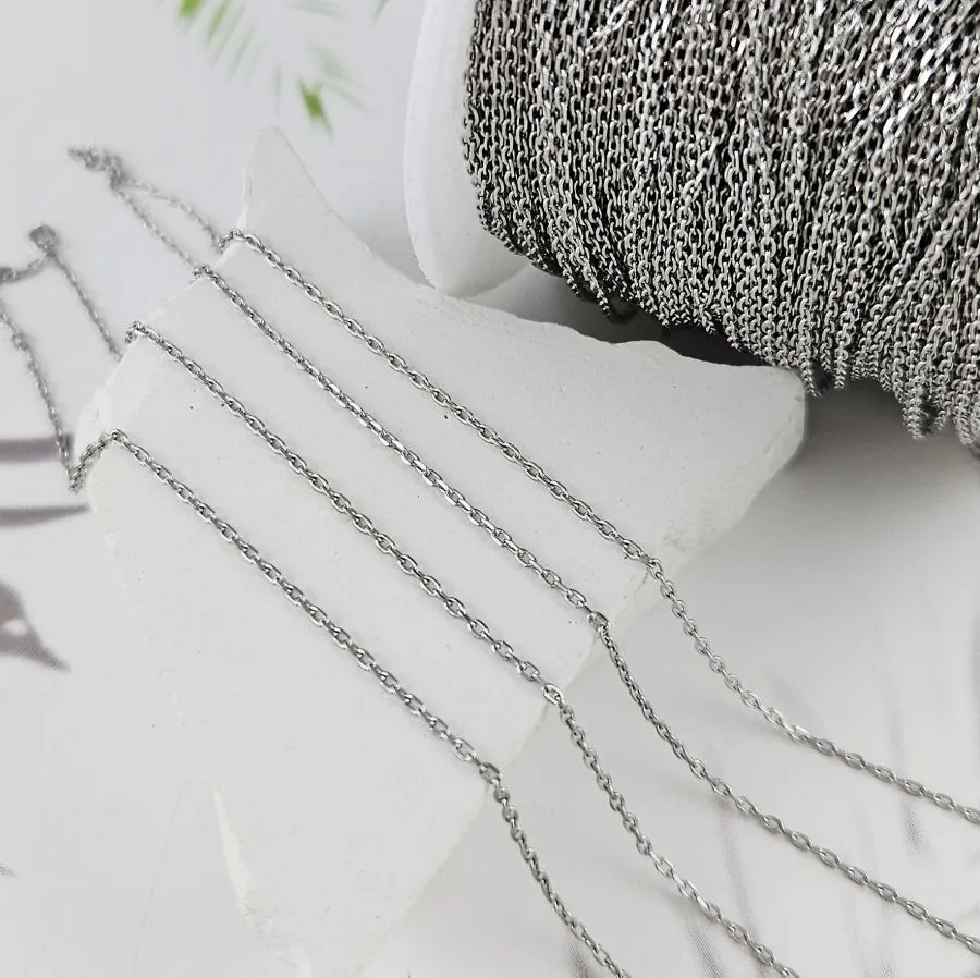 1 м Цепь тонкая якорная толщиной 0.9 мм, нержавеющая сталь (10068-1) купить с доставкой по России | Интернет-магазин Viva Beads