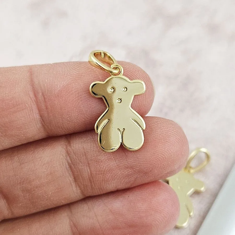 Подвеска Мишка 17.5х11.2 мм позолота 14К (10186-З) купить с доставкой по России | Интернет-магазин Viva Beads