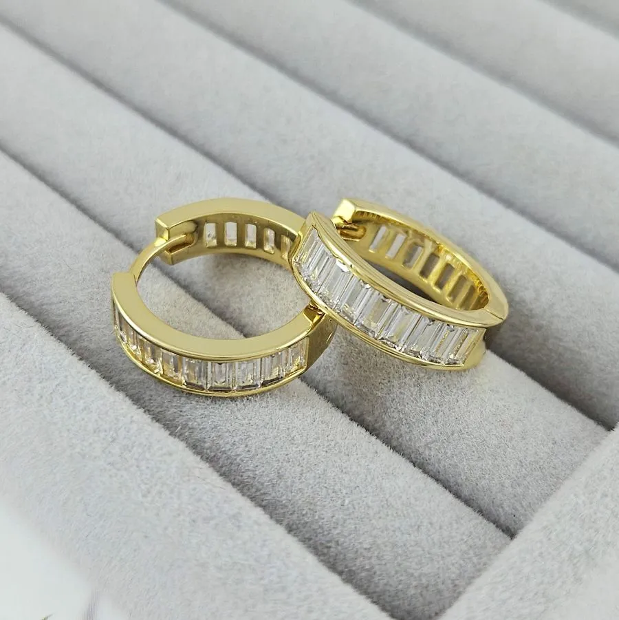 Швензы конго, бублики с фианитами 20х5 мм, позолота 14К (10086-З) купить с доставкой по России | Интернет-магазин Viva Beads