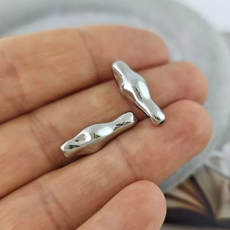 1 шт. Бусина разделитель 18x6х4.6 мм родиевое покрытие (6870-18-Р) купить с доставкой по России | Интернет-магазин Viva Beads