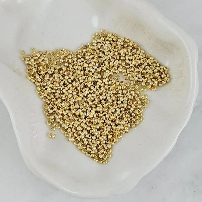 10 шт. Кримпы 1.5 мм позолота 14К (6466-З-10 шт.) купить с доставкой по России | Интернет-магазин Viva Beads