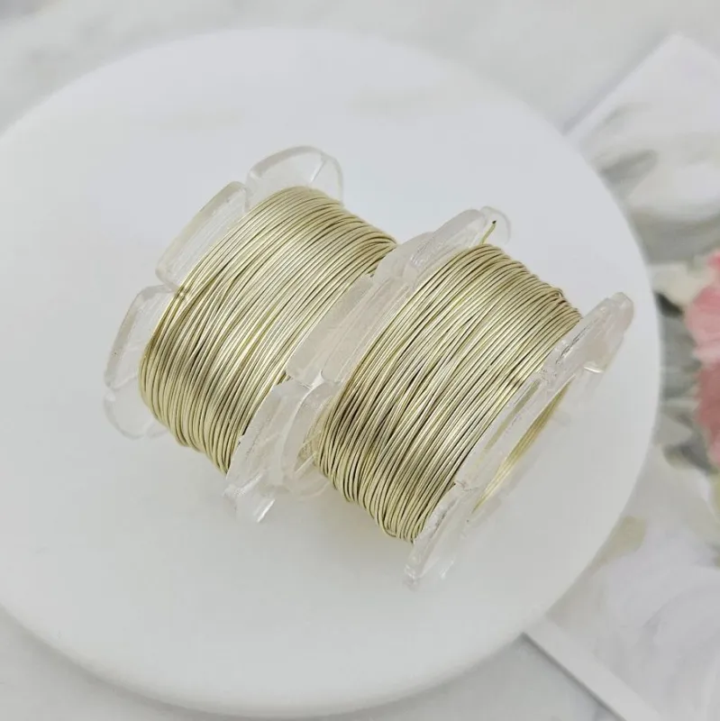 Проволока медная 0.4 мм, цвет светлое золото, катушка ок. 20 м (7246-З) купить с доставкой по России | Интернет-магазин Viva Beads