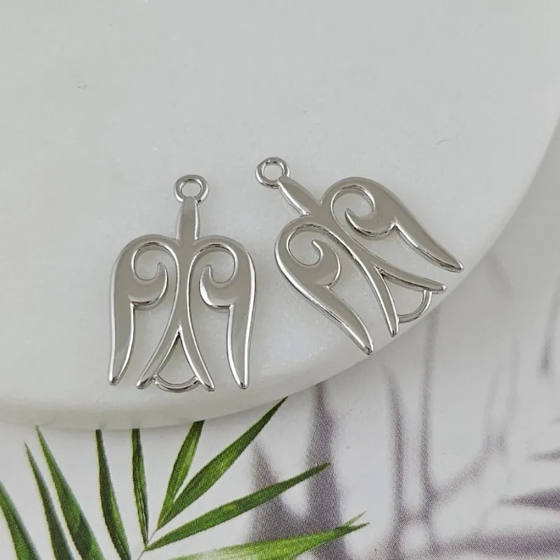 Подвеска коннектор Птица 23х14.5 мм родиевое покрытие (9959-Р)