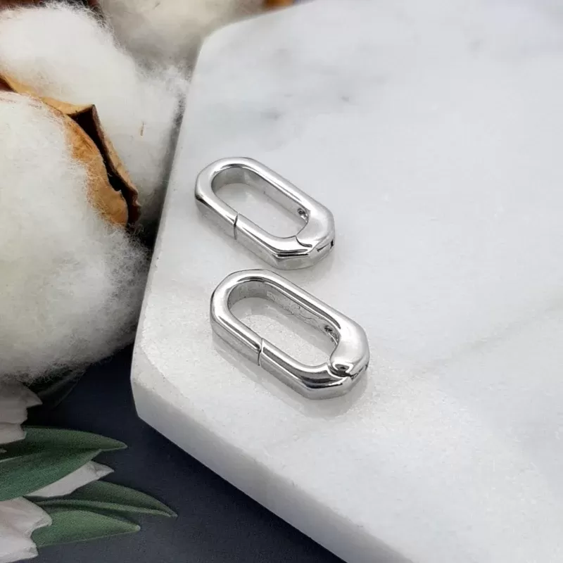 Замок карабин 16x8.2 мм родиевое покр. (5052-Р) купить в Воронеже | Заказать в интернет-магазине Viva Beads
 Замок карабин 16x8.2 мм родиевое покр. (5052-Р) купить в Воронеже | Заказать в интернет-магазине Viva Beads