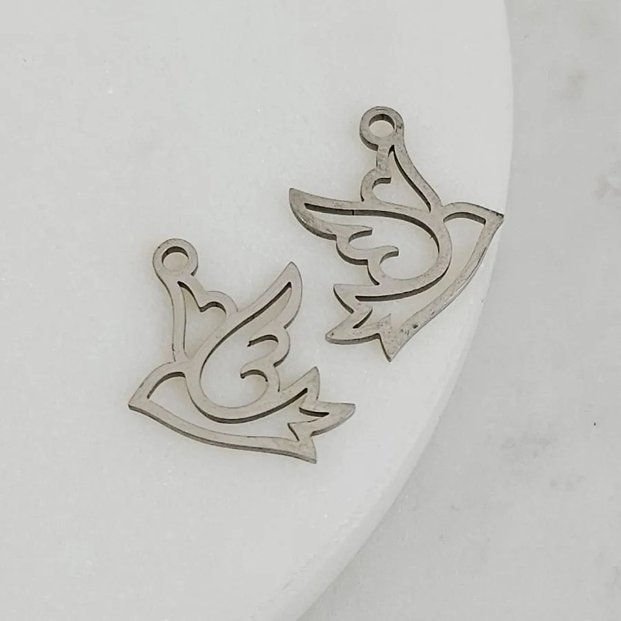 Подвеска Птица 17.8х13.2 мм нержавеющая сталь (10195) купить с доставкой по России | Интернет-магазин Viva Beads
