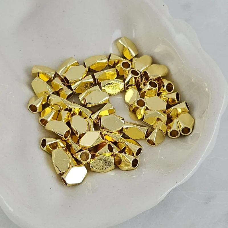 1 шт. Бусина разделитель 5.8x4.3 мм, позолота 14К (7386-З-6) купить с доставкой по России | Интернет-магазин Viva Beads