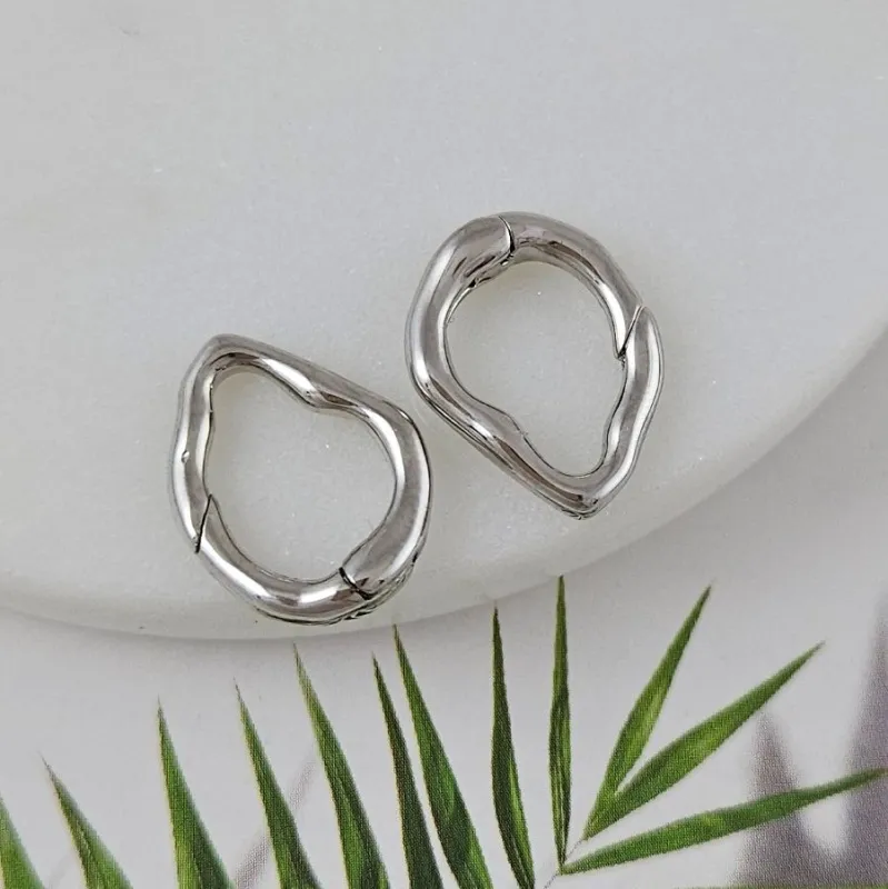 Замок карабин 18.6*14.1 мм родиевое покрытие (9828-Р) купить в Воронеже | Заказать в интернет-магазине Viva Beads
