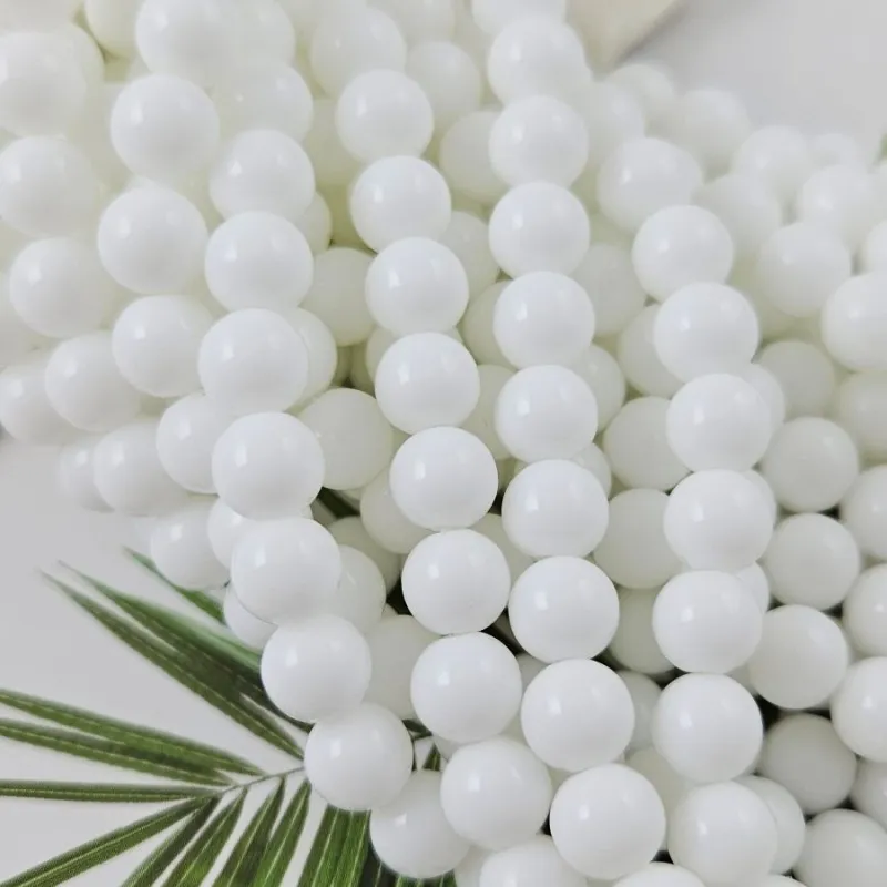 Нить 37 см Агат белый, имитация 10 мм бусина гладкий шар (6864-10) купить в Воронеже | Заказать в интернет-магазине Viva Beads
