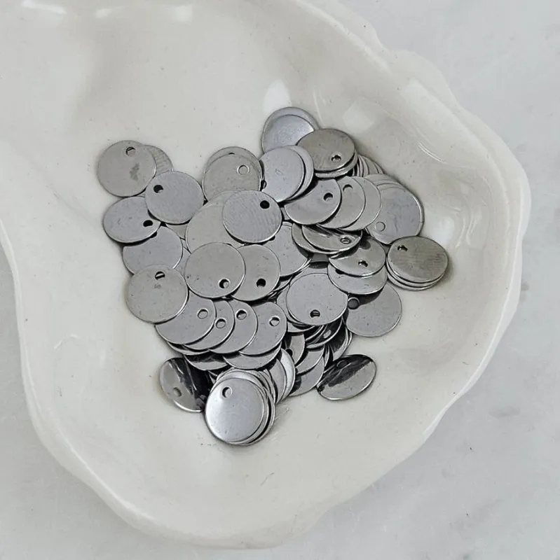 1 шт. Подвеска Круглая, шильдик 8 мм, нержавеющая сталь (10149-8) купить с доставкой по России | Интернет-магазин Viva Beads