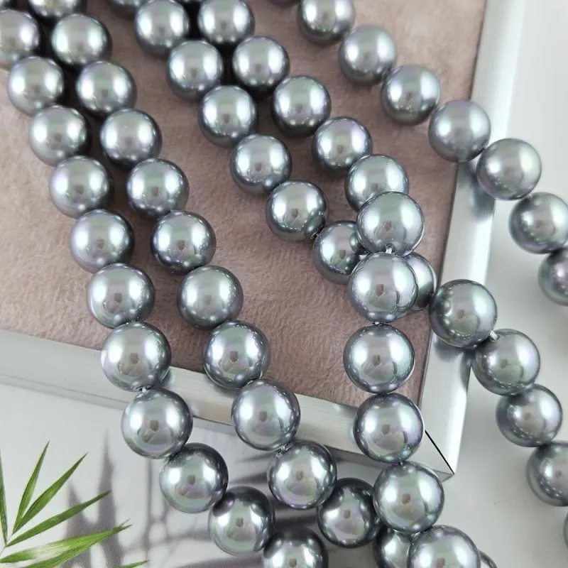 10 шт. Жемчуг Майорка ок. 12 мм круглые бусины, серый (6330-12) купить с доставкой по России | Интернет-магазин Viva Beads