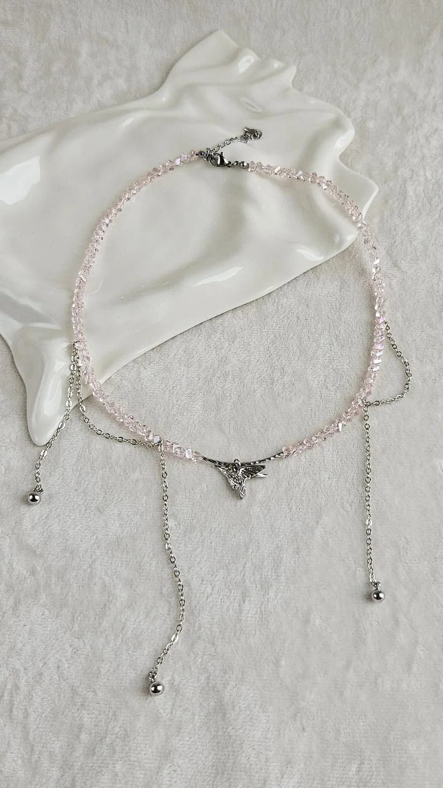 Чокер с подвесками и цепочками Крылья колибри - набор материалов (НАБОР-82) купить с доставкой по России | Интернет-магазин Viva Beads