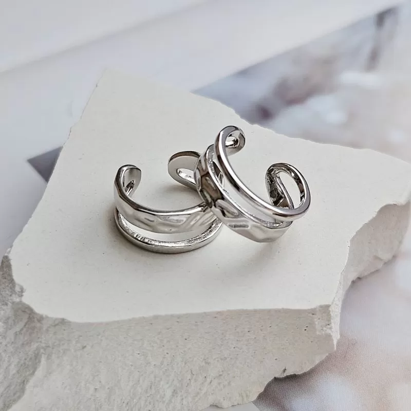 Кафф 13х5.8 мм родиевое покрытие (8534-Р)