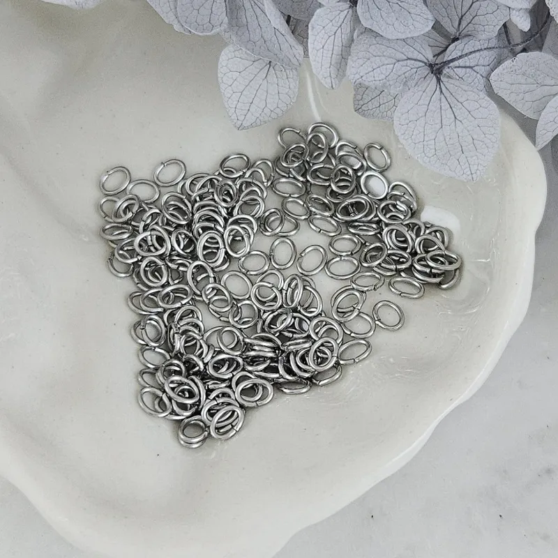 10 шт. Колечки овальные 4х3x0.6 мм соединительные разъемные, нержавеющая сталь (10246-4) соединительные колечки и кольца-коннекторы купить с доставкой по России | Интернет-магазин Viva Beads