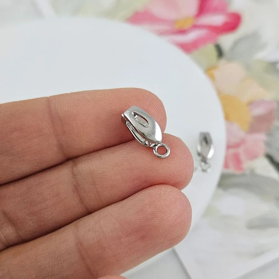 Бейл разъемный 13х4.6х5 мм, родиевое покрытие (4903-13-Р) купить с доставкой по России | Интернет-магазин Viva Beads