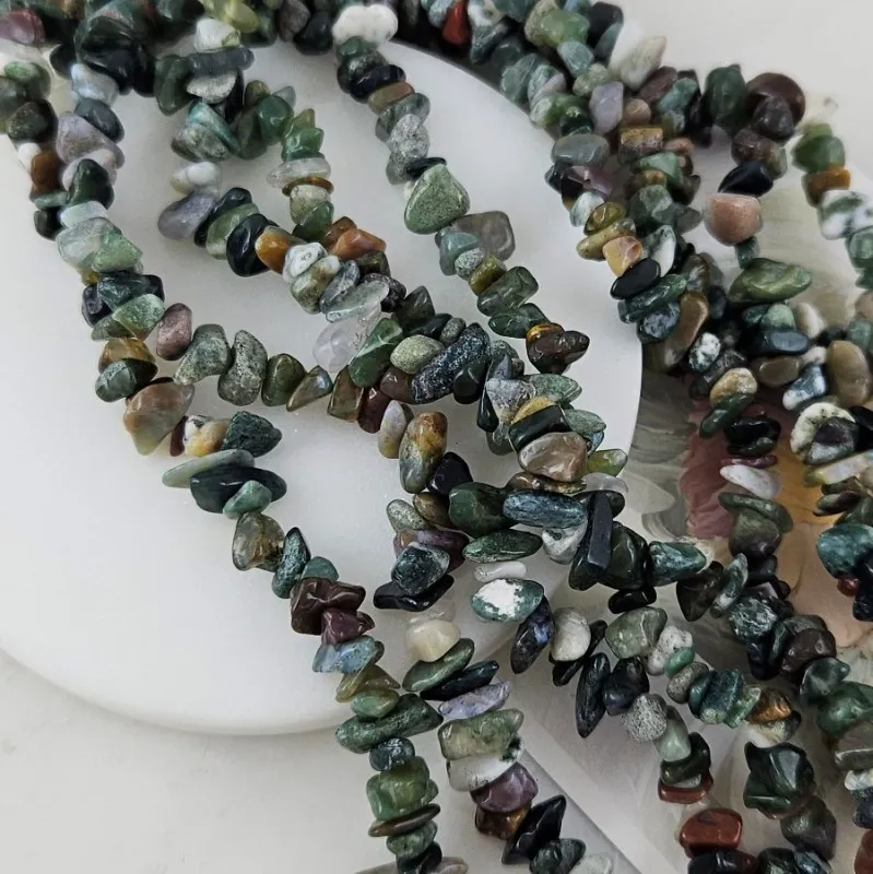 Нить 39 см Агат индийский натуральный 5-8 мм бусины каменная крошка (10161) для бижутерии купить с доставкой по России | Интернет‑магазин Viva Beads
