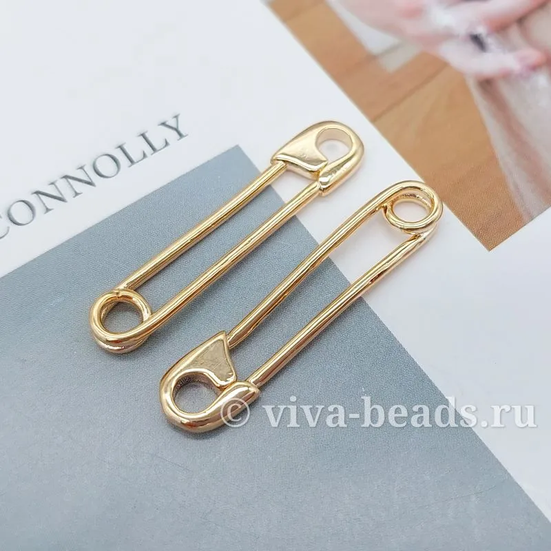 УЦЕНКА Коннектор Булавка 38.5х8.3 мм позолота (7345-З-УЦ)