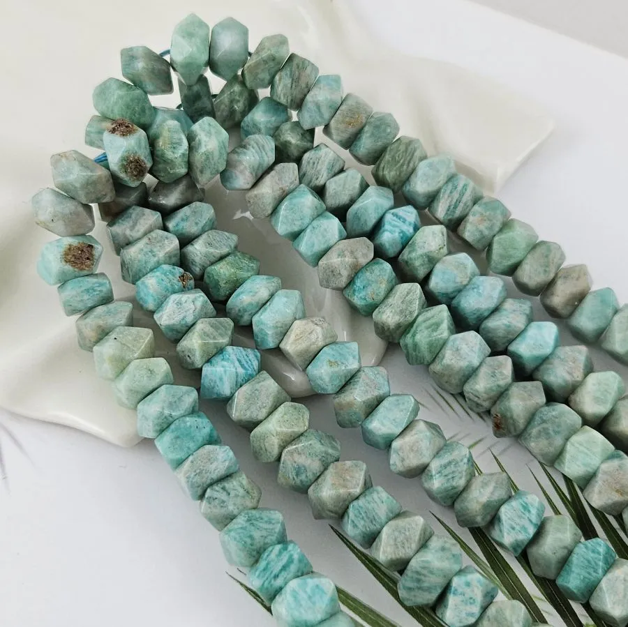 1 шт. Амазонит 16-21х7-7.5 мм бусины с крупными гранями (1009-АМ) купить в Воронеже | Заказать в интернет-магазине Viva Beads
