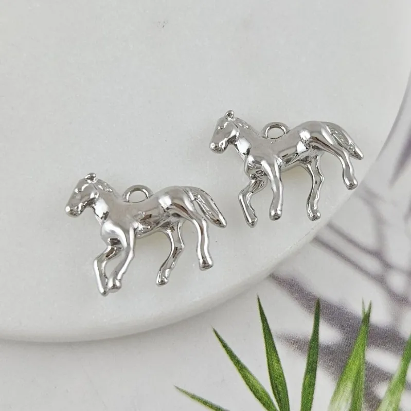 Подвеска Лошадь 15x19.2 мм, родиевое покрытие (10020-Р) купить с доставкой по России | Интернет-магазин Viva Beads