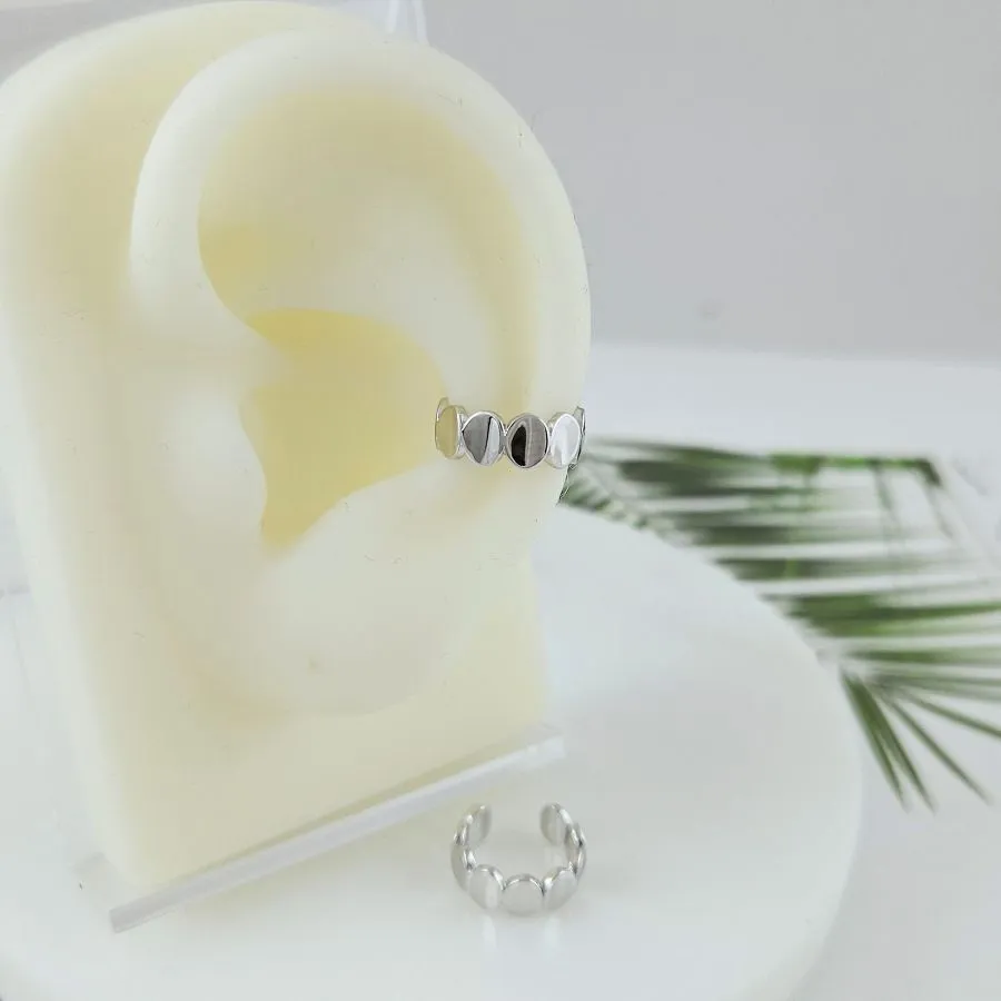 1 шт. Кафф на ухо 13х4.8 мм, родиевое покрытие (10089-Р) купить с доставкой по России | Интернет-магазин Viva Beads