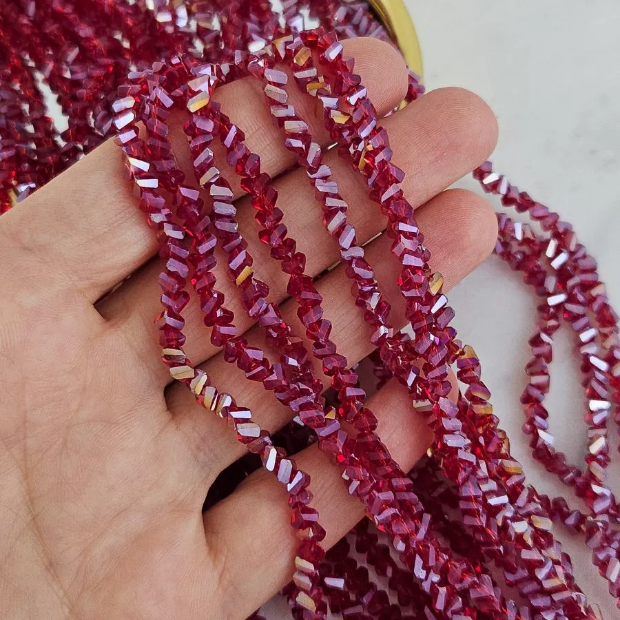 Нить 33 см Бусина хрустальная крошка ок. 4 мм красный АВ (7338-4-КРАВ) купить с доставкой по России | Интернет-магазин Viva Beads