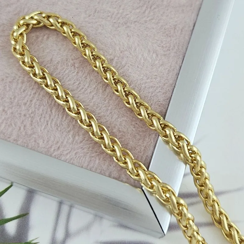 50 см Цепь змейка толщиной 4 мм, позолота 14К (6445-З/4) купить с доставкой по России | Интернет-магазин Viva Beads