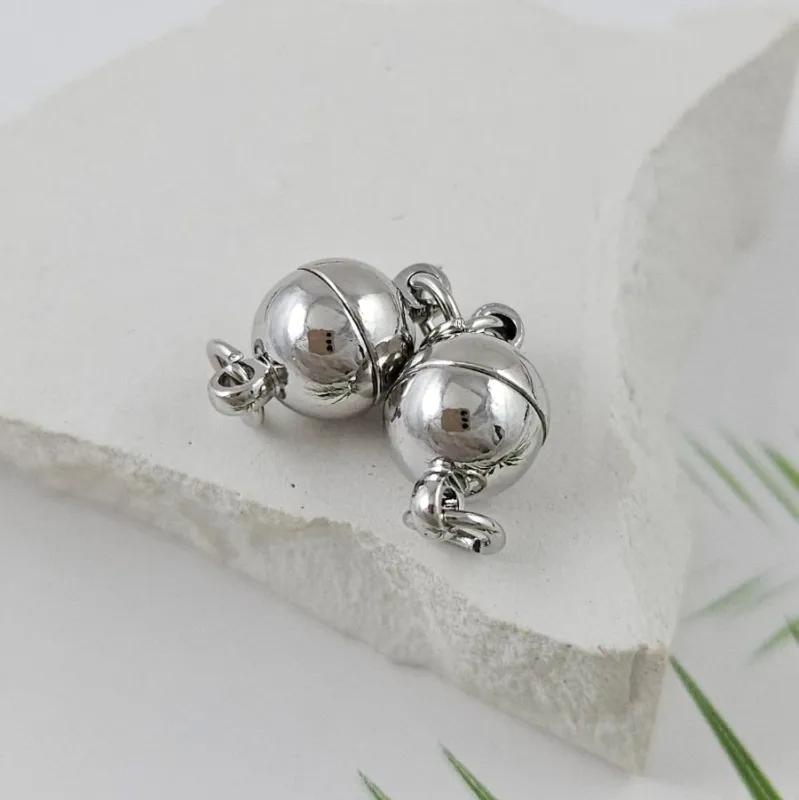 Замок магнитный Шар 8 мм родиевое покрытие (3484-Р) купить в Воронеже | Заказать в интернет-магазине Viva Beads
