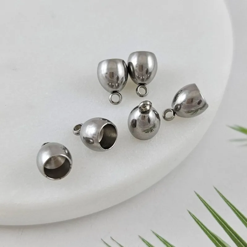 1 шт. Концевик для шнуров толщиной 5 мм, нержавеющая сталь (10029) купить в #REGION_P# | Заказать в интернет-магазине Viva Beads
