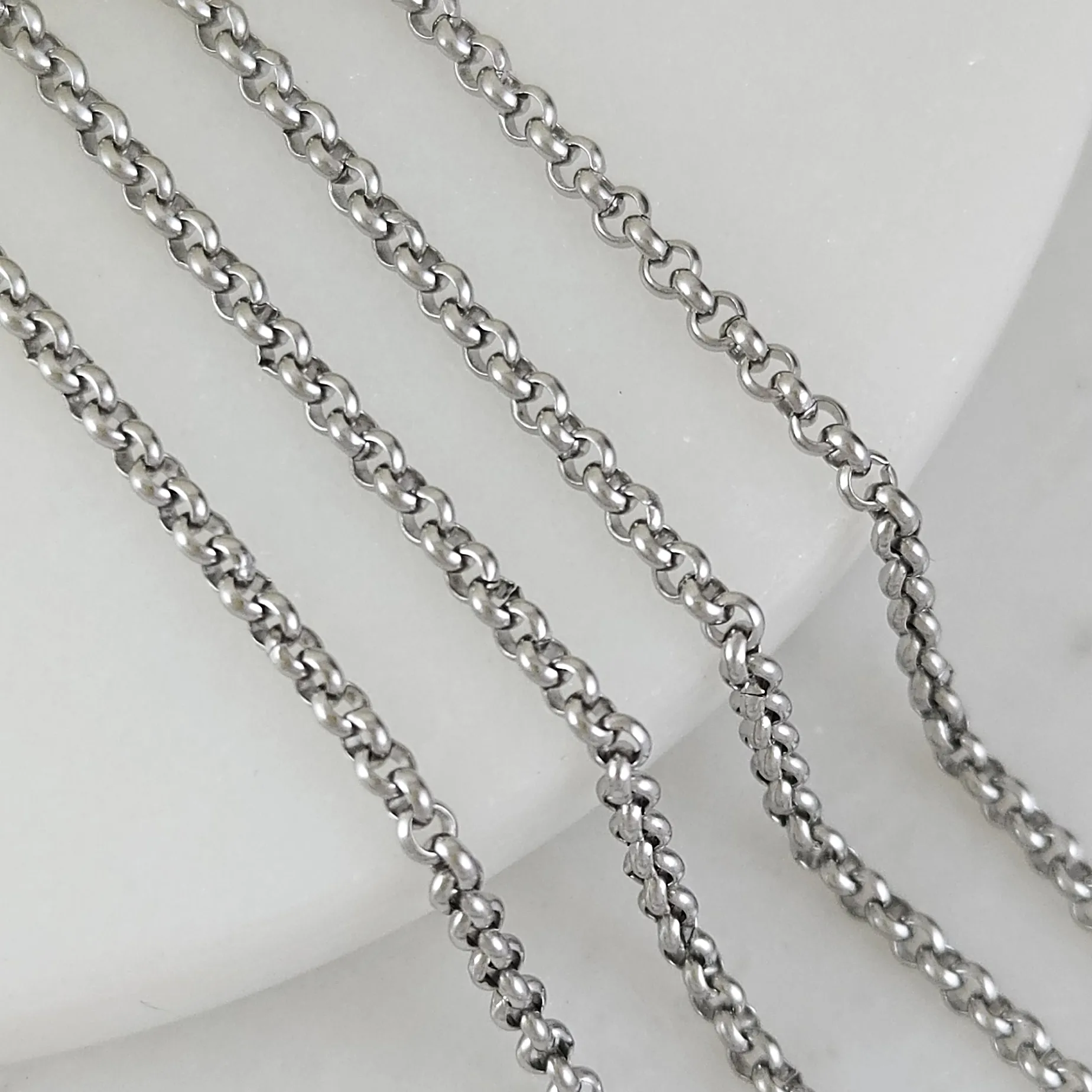 50 см Цепь роло 2 мм нержавеющая сталь (6498/2) купить с доставкой по России | Интернет-магазин Viva Beads