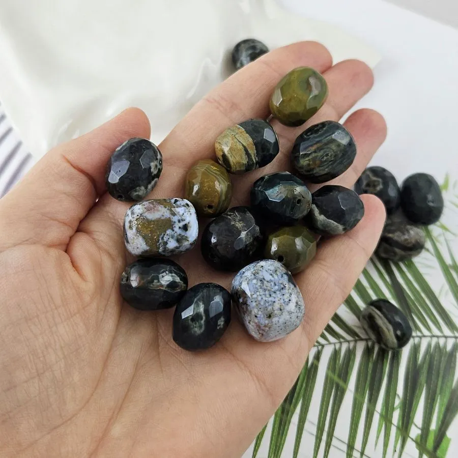 1 шт. Соколиный глаз натуральный ок. 16.6-19х13-15 мм бусины овальные с гранями (1010) купить в Воронеже | Заказать в интернет-магазине Viva Beads
