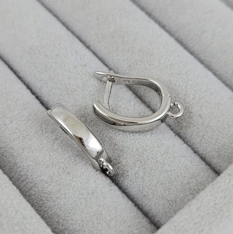 Швензы базовые с замком 17х3.3 мм родиевое покрытие (8835-Р) швензы для серег купить с доставкой по России | Интернет-магазин Viva Beads